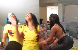 Duas universitárias exibem toda sua luxúria em vídeo caseiro de sexo lésbico