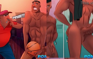 Jogadores de basquete transformam vestiário em arena de prazer após partida intensa