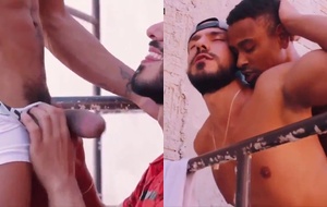 Moreno dominando o amigo de bunda generosa em plena construção